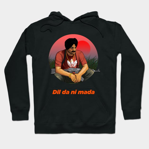 sidhu moosewala dil da ni mada Hoodie by HurdyGurdy